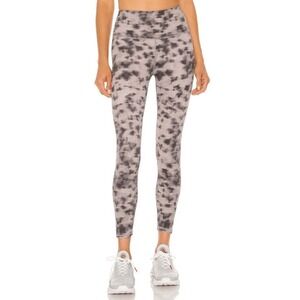 Varley Leggings Womens Large Gray Black Tie Dye High Rise Athletic Tights Sporty